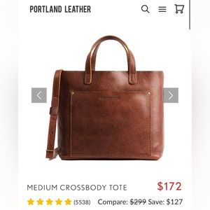 All leather crossbody bag